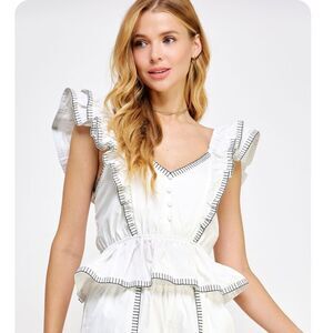 Hausen Penny Poplin Top